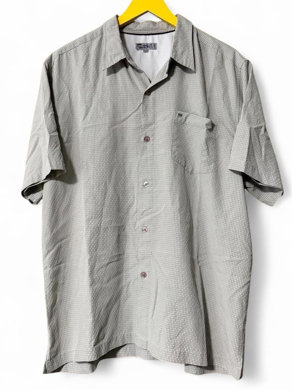 Gotcha large Y2K skater surf grey button up shirt
